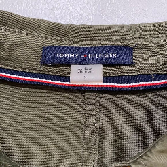 Tommy Hilfiger Olive Green Utility Shirt Dress NWT Size 2 - Picture 3 of 15